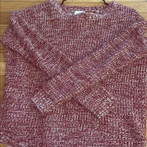 Purple and white grainy color sweater